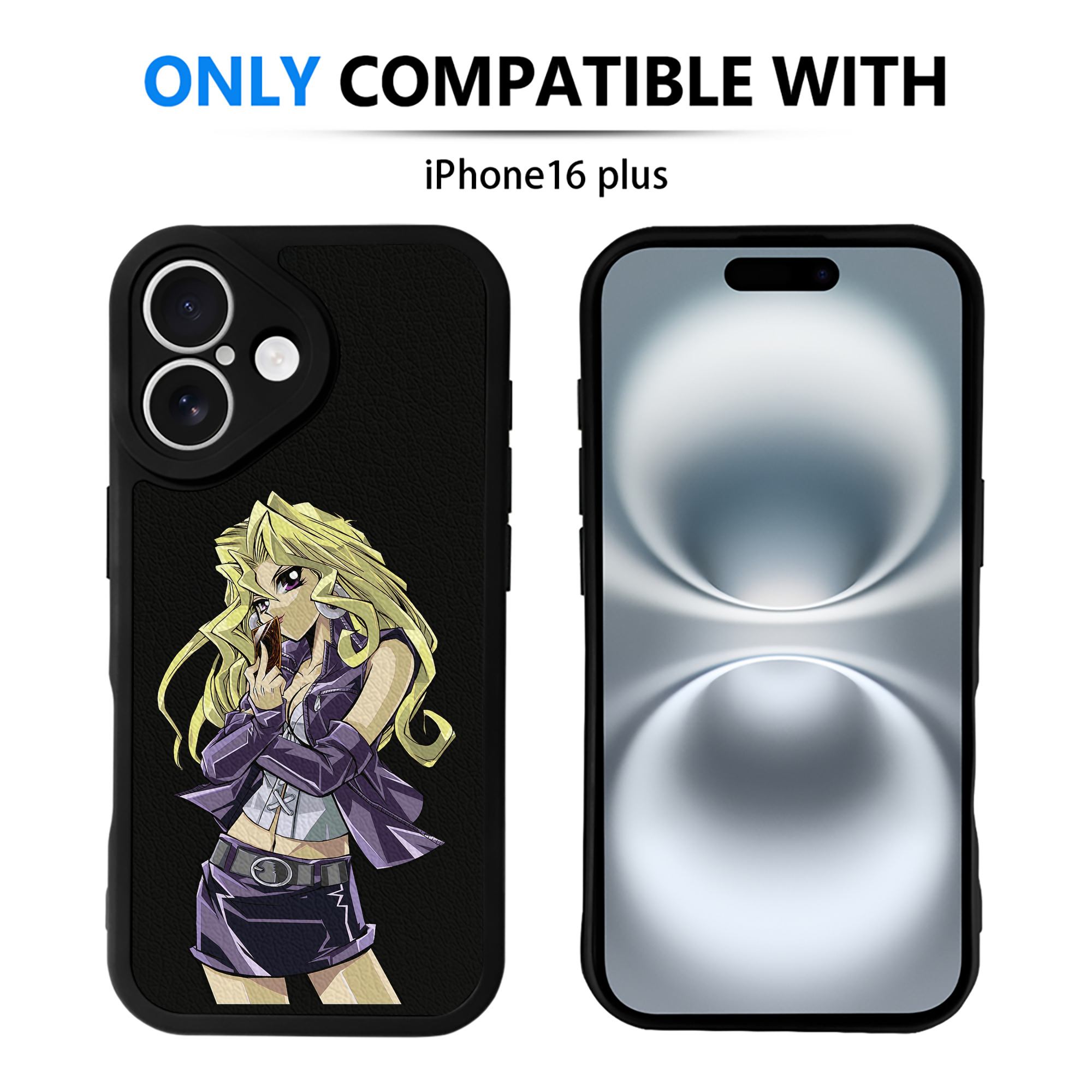 （画像用） 遊☆戯☆王 Yu-Gi-Oh! 【iPhone 16シリーズ対応】シリコンスマホケース（レザー調） 材質：シリコン